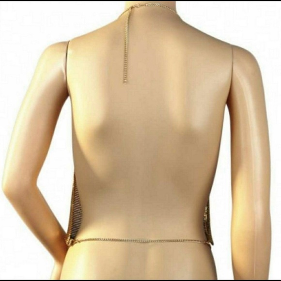 Gold Chain Halter Top - Picture 3 of 3